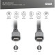 Дата кабель USB-C to USB-C 1.0m USB 4.0 black Digitus (DB-300443-010-S)