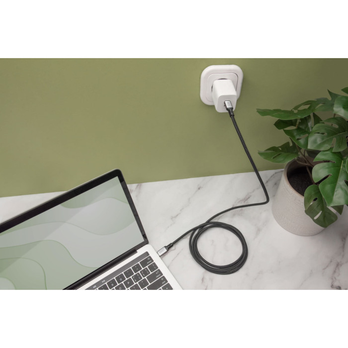 Дата кабель USB-C to USB-C 3.0m USB 4.0 black Digitus (DB-300443-030-S)