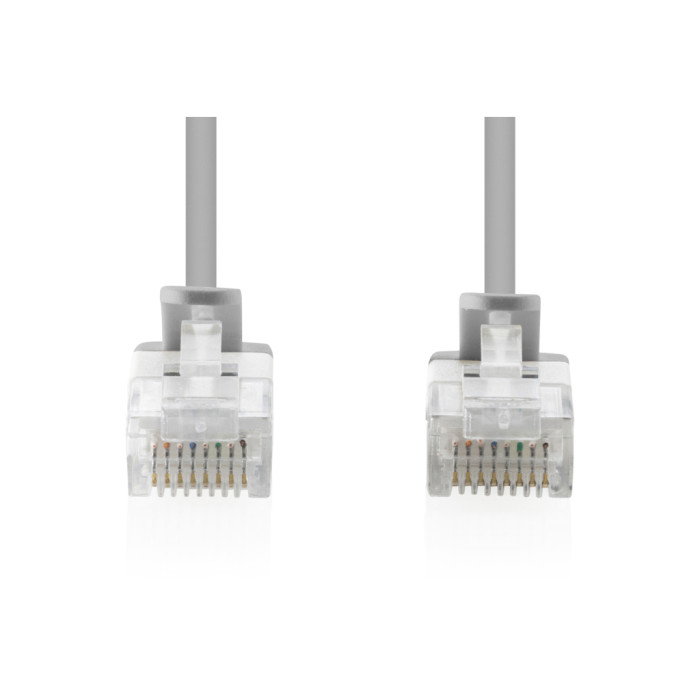 Патч-корд 0.3м, UTP, cat.6, Sliim, AWG 32/7, Cu, LSZH, grey Digitus (DK-1618-003S)
