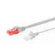 Патч-корд 0.5м, UTP, cat.6, Sliim, AWG 32/7, Cu, LSZH, grey Digitus (DK-1618-005S)