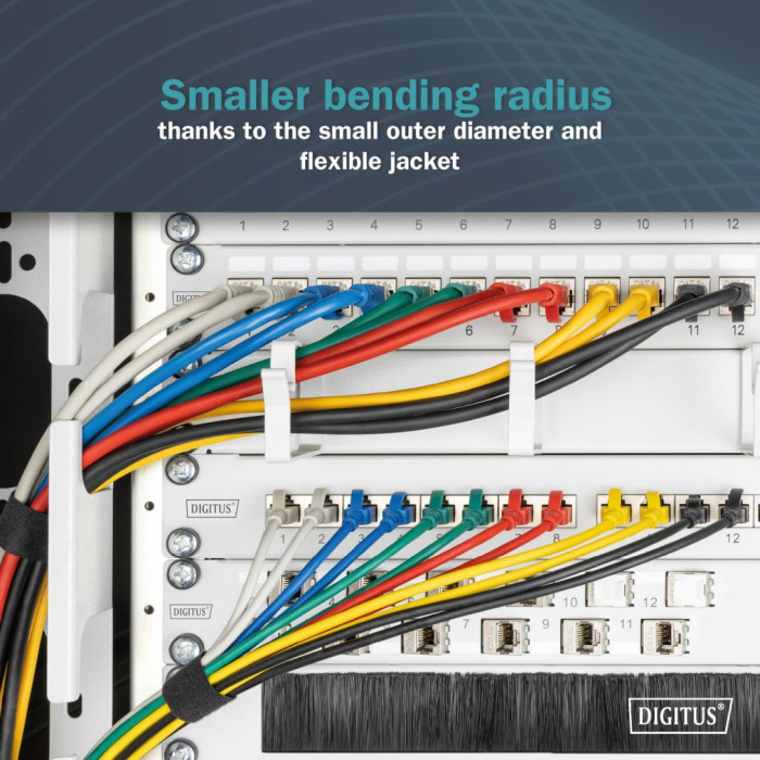 Патч-корд 1м, FTP, cat.6A, Sliim, AWG 32/7, Cu, LSZH, grey Digitus (DK-1632-A-010S)
