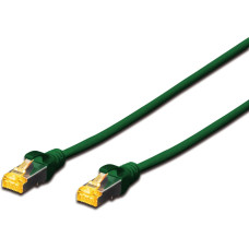 Патч-корд 0.25м, SFTP, cat.6A, AWG 26/7, Cu, LSZH, green Digitus (DK-1644-A-0025/G)