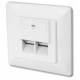 Розетка мережева Digitus 2xRJ45 FTP, для прихованої проводки (DN-9005-N)