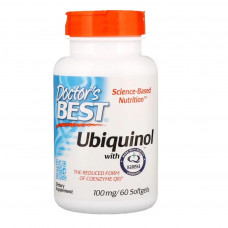 Антиоксидант Doctor's Best Убіхінол, Ubiquinol with Kaneka, 100 мг, 60 желатинових капсул (DRB-00205)