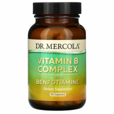 Вітамін Dr. Mercola Комплекс Вітамінів B з бенфотіаміна, Vitamin B Complex with (MCL-01834)