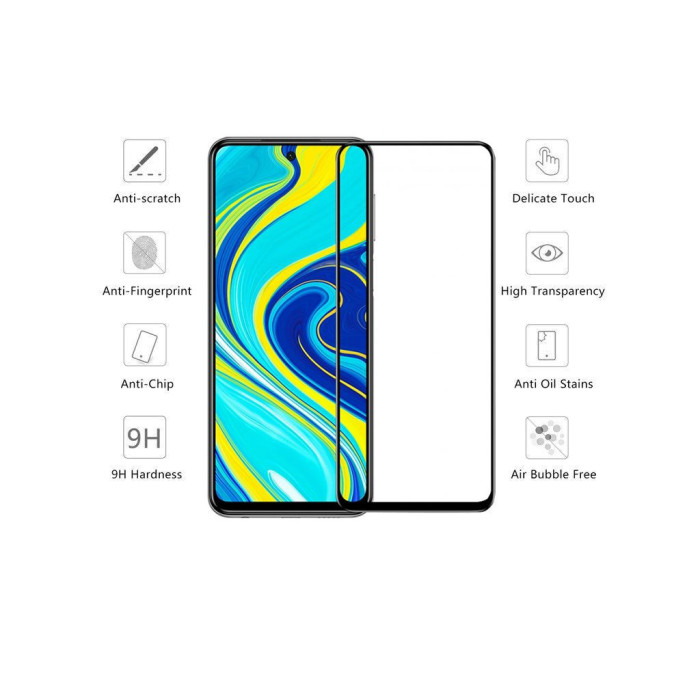 Скло захисне Drobak Xiaomi Redmi Note 9 (Black) (121281) (121281)