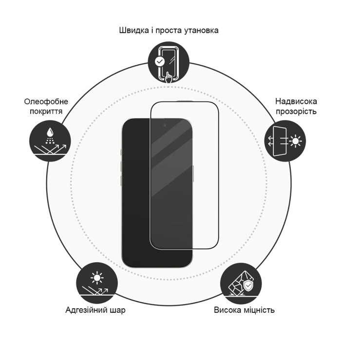 Скло захисне Drobak Xiaomi Redmi A3 Black (383890)