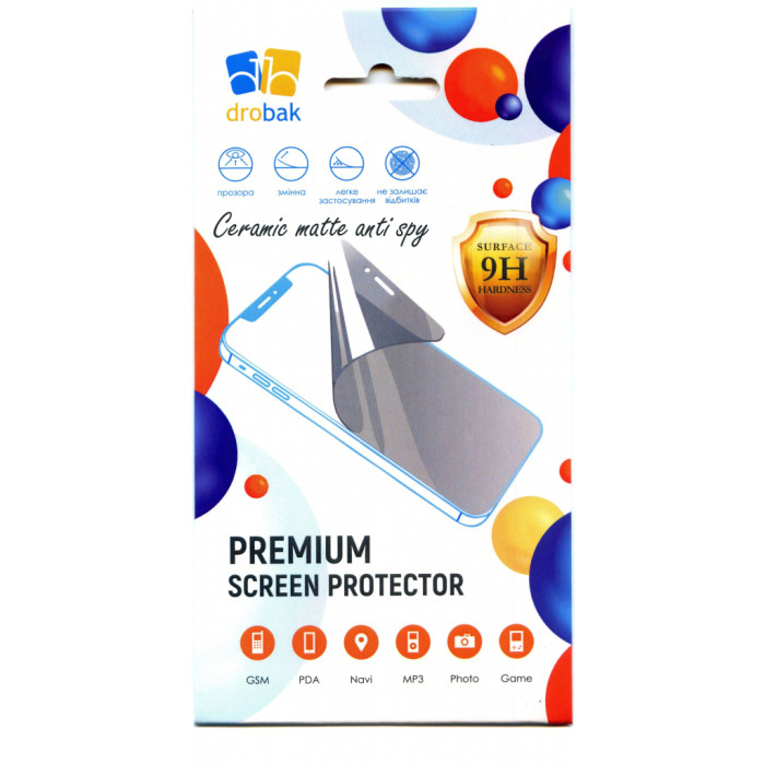 Скло захисне Drobak Matte Ceramics Anty Spy Apple iPhone 14 Pro Max (535331)