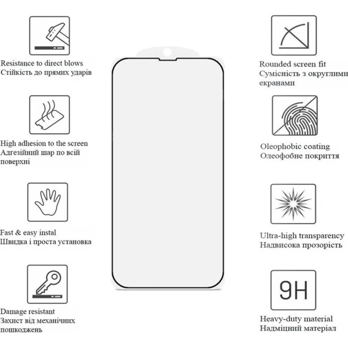 Скло захисне Drobak Ceramics Apple iPhone 16e (595984)