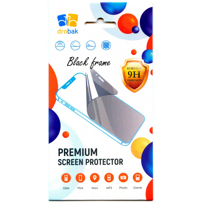 Скло захисне Drobak Xiaomi Redmi 12C (Black) (717177) (717177)
