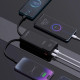 Батарея універсальна Dudao K15Pro 20000mAh PD/22.5W, QC, with built-in cables, Black (6977196682430)