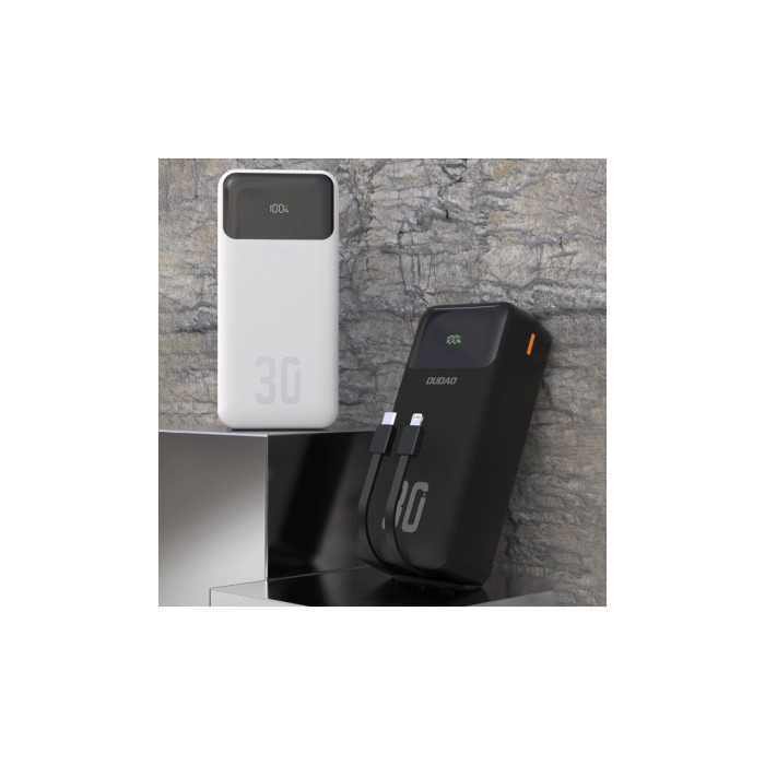 Батарея універсальна Dudao 30000mAh K15 MAX 22.5W, PD, QC, USB-A, Lightning, USB-C(In/Out), with USB-C/Lightning cables (6977196682478)