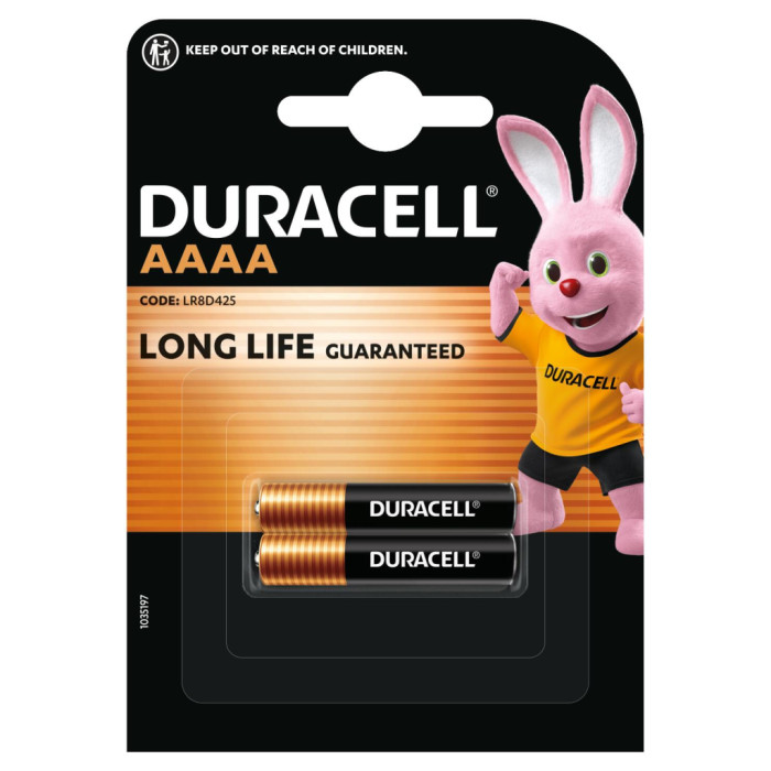 Батарейка AAAA спеціальна лужна LR8D425 1,5V, 2 шт. в упаковці Duracell (5007466)