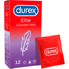 Презервативи Durex Elite латексні з силіконовою змазкою (особливо тонкі) 12 шт. (5010232954229)