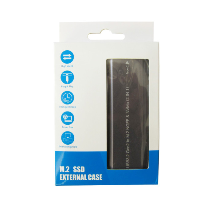 Кишеня зовнішня Dynamode M.2 SSD NVMe/SATA combo USB3.2 GEN2 USB-C (DM-CAD-SSD05)