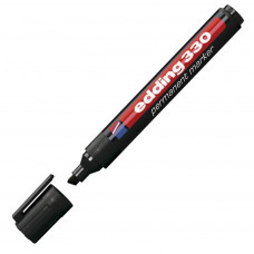 Маркер Edding Permanent e-330 1-5 мм, chisel tip, waterproof, black (330/01)