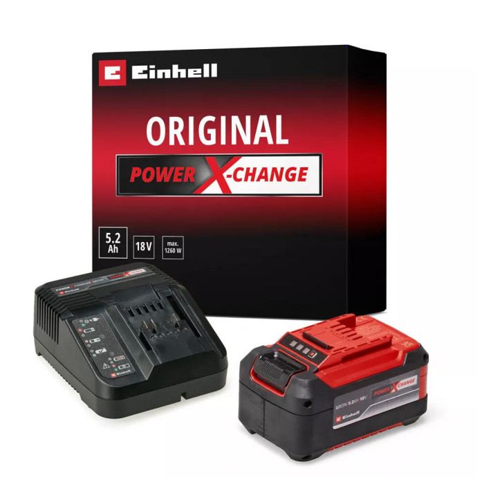 Набір акумулятор + зарядний пристрій Einhell Starter Kit PXC, 18V, 1×5.2Ah, ЗП (4512147)