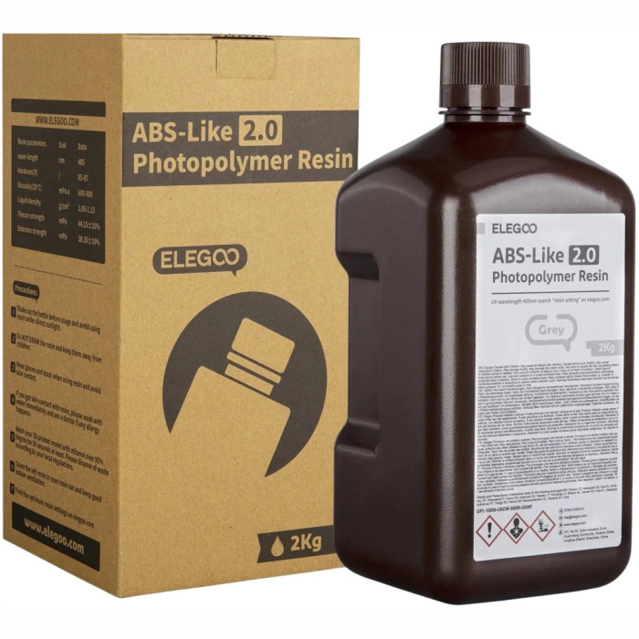 Фотополімерна смола ELEGOO Resin, Standard 2кг, grey (50.103.0273)