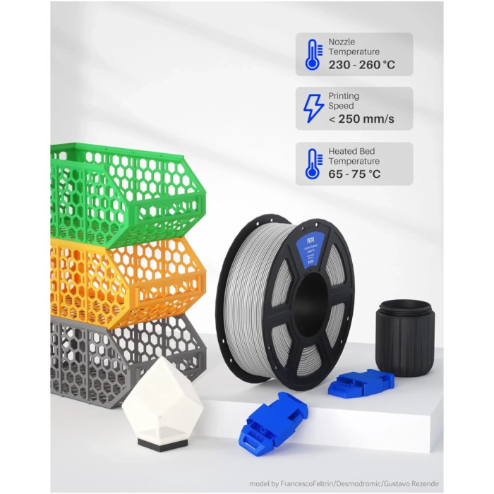Пластик для 3D-принтера ELEGOO PETG 1кг, 1.75мм, blue (50.203.0388)