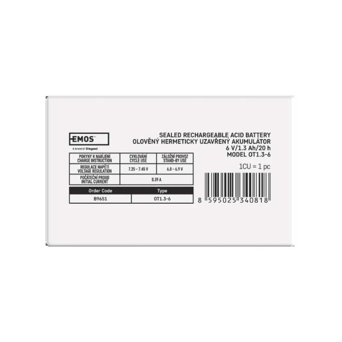 Батарея до ДБЖ EMOS B9675 AGM 12V 9Ah fast 6,3mm (B9675)