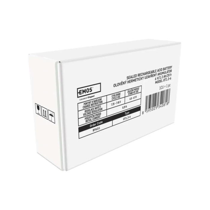 Батарея до ДБЖ EMOS B9675 AGM 12V 9Ah fast 6,3mm (B9675)