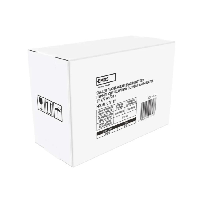 Батарея до ДБЖ EMOS B9691 AGM 12V 7Ah fast 4,7mm (B9691)