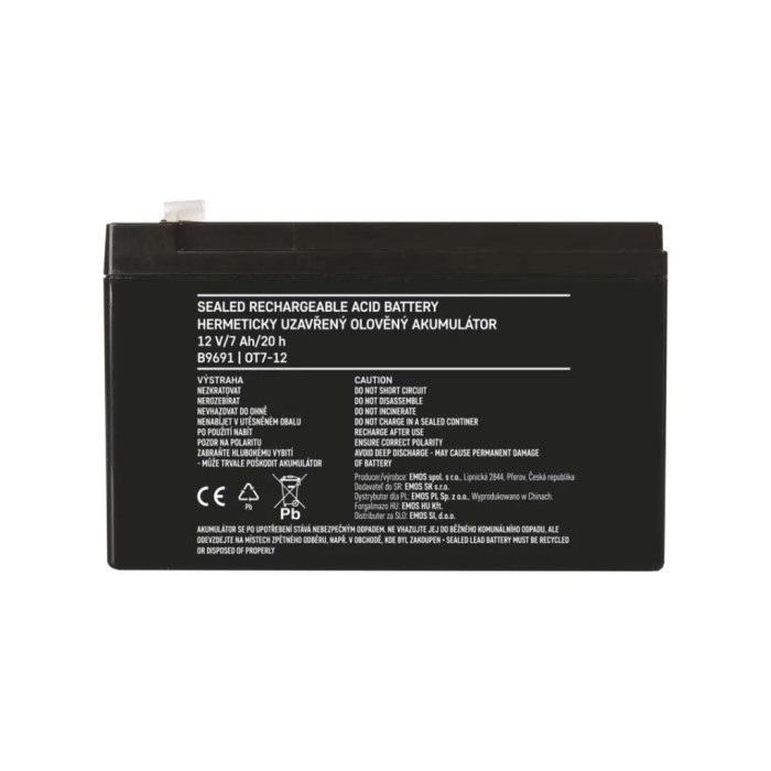 Батарея до ДБЖ EMOS B9691 AGM 12V 7Ah fast 4,7mm (B9691)