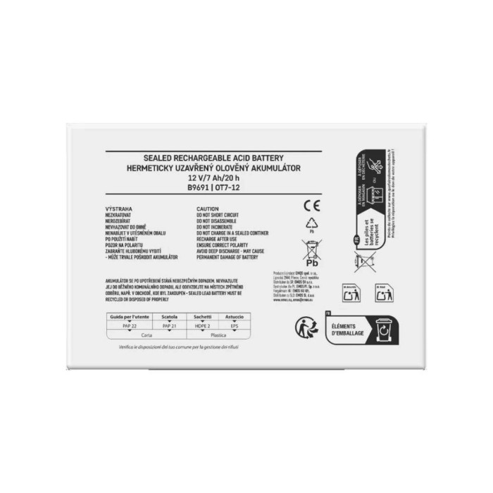 Батарея до ДБЖ EMOS B9691 AGM 12V 7Ah fast 4,7mm (B9691)