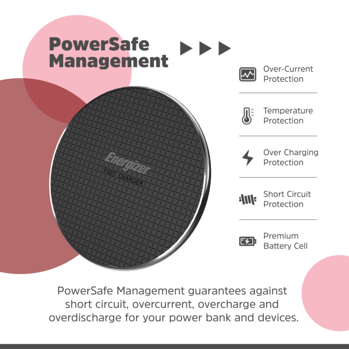 Зарядний пристрій Energizer Qi 15W wireless WCP107 black (WCP107)