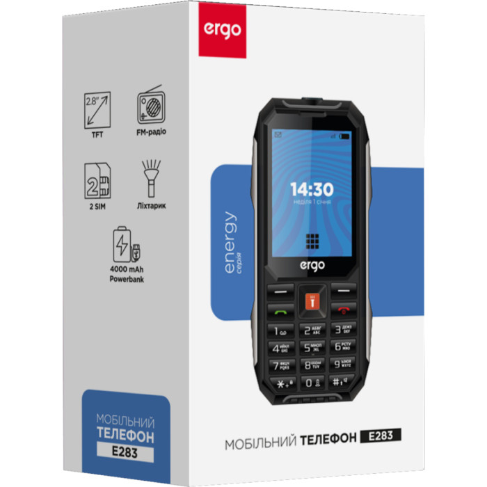 Мобільний телефон Ergo E283 Black Orange