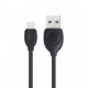 Дата кабель USB 2.0 AM to Lightning 1.0m Black Ergo (LI97)