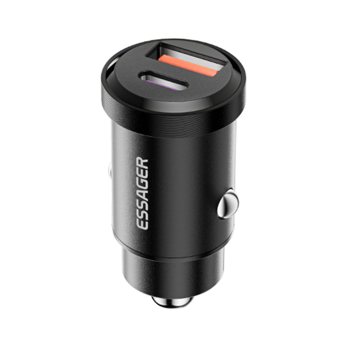 Зарядний пристрій Essager 1xUSB + 1xUSB-C 45W black (ECCAC45-TL01-Z)
