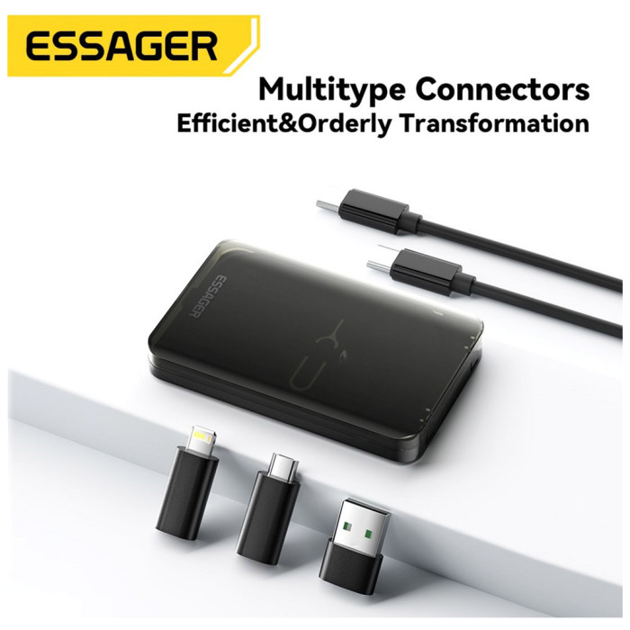 Дата кабель USB charging cable set Treasure box 0.28m Essager (ECJHZ-JH01-P)