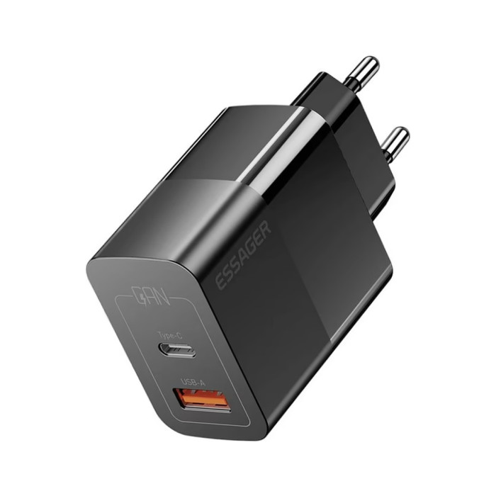 Зарядний пристрій 1xUSB-C + 1xUSB 33W Essager (ECTAC-PCB01-P)