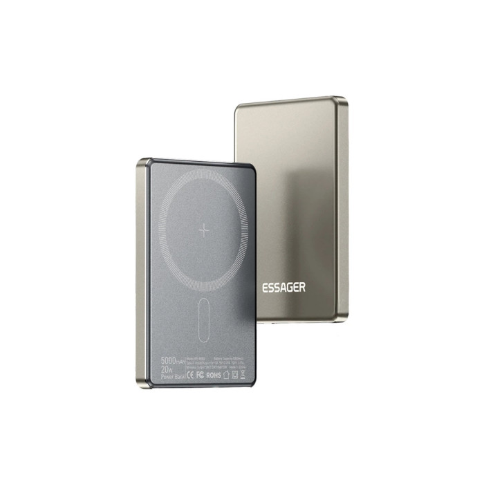 Батарея універсальна Essager 5000mAh Cross-border magnetic 20W PD QC/3.0 (EDY5K-YJ0A-Z)