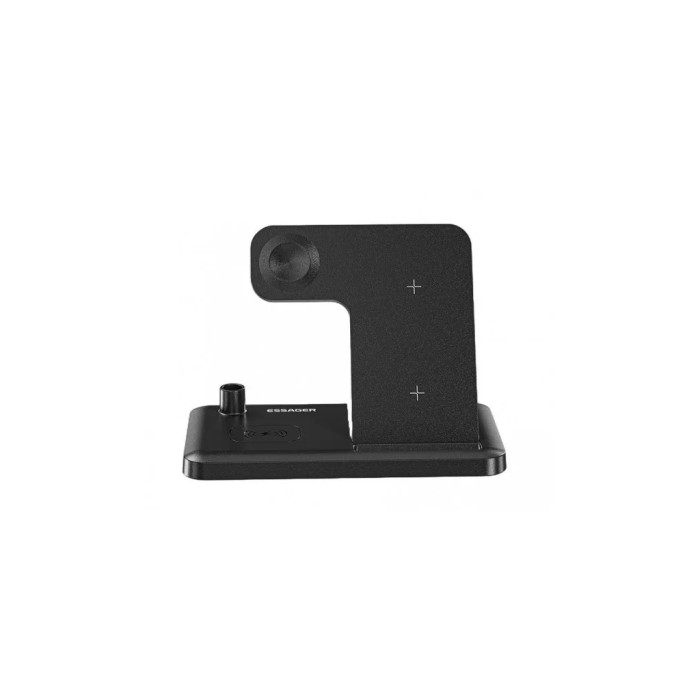 Зарядний пристрій Essager 4-in-1 wireless charger 15W foldable desktop black (EWXZM-JC01-Z)
