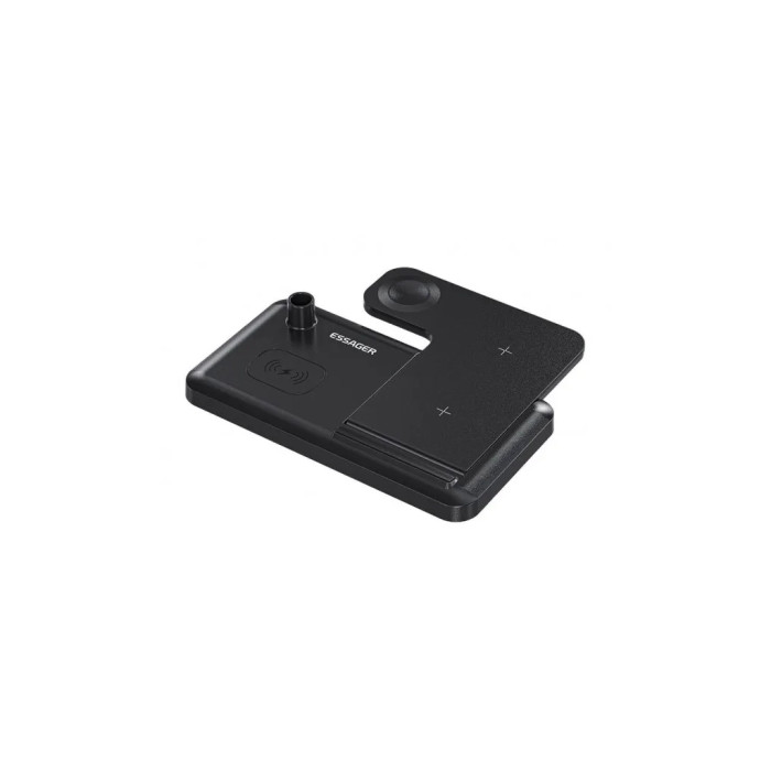 Зарядний пристрій Essager 4-in-1 wireless charger 15W foldable desktop black (EWXZM-JC01-Z)