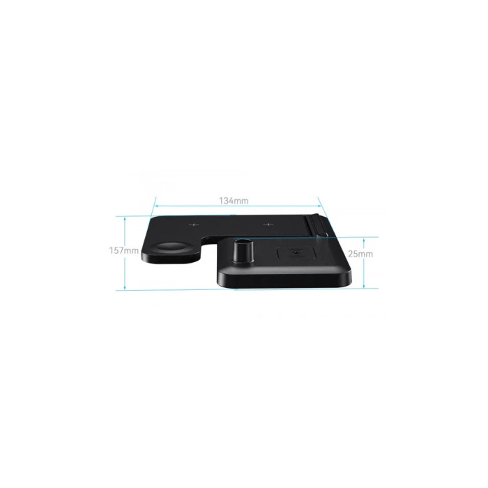 Зарядний пристрій Essager 4-in-1 wireless charger 15W foldable desktop black (EWXZM-JC01-Z)