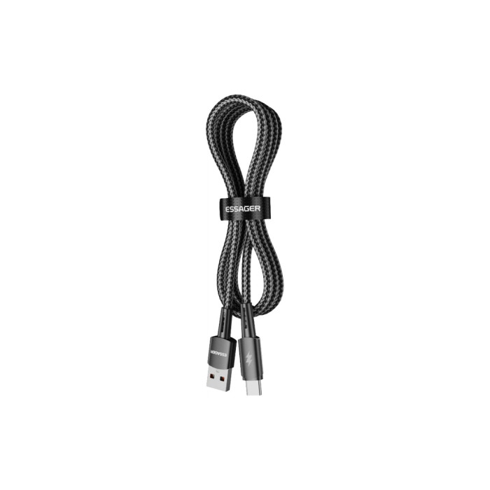 Дата кабель USB 2.0 AM to USB-C 1.0m 120W black Essager (EXC120-CG01-P)