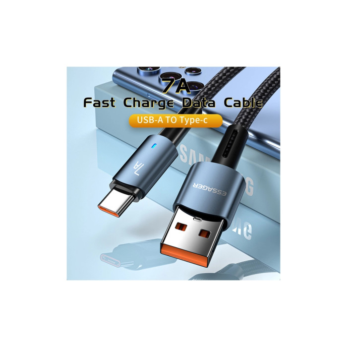 Дата кабель USB 2.0 AM to USB-C 2.0m 100W blue Essager (EXC7A-CGA03-P)