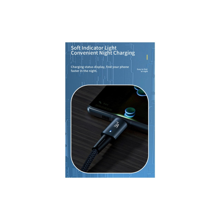 Дата кабель USB 2.0 AM to USB-C 2.0m 100W blue Essager (EXC7A-CGA03-P)
