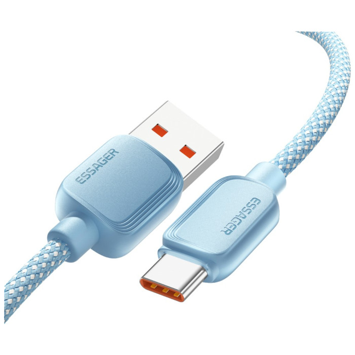 Дата кабель USB 2.0 AM to USB-C 1.0m 100W blue Essager (EXC7A-WL03-P)