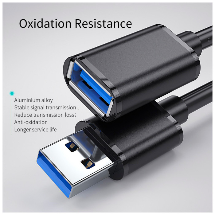 Дата кабель USB 3.0 AM/AF 1.5m Essager (EXCAM-YTA01)