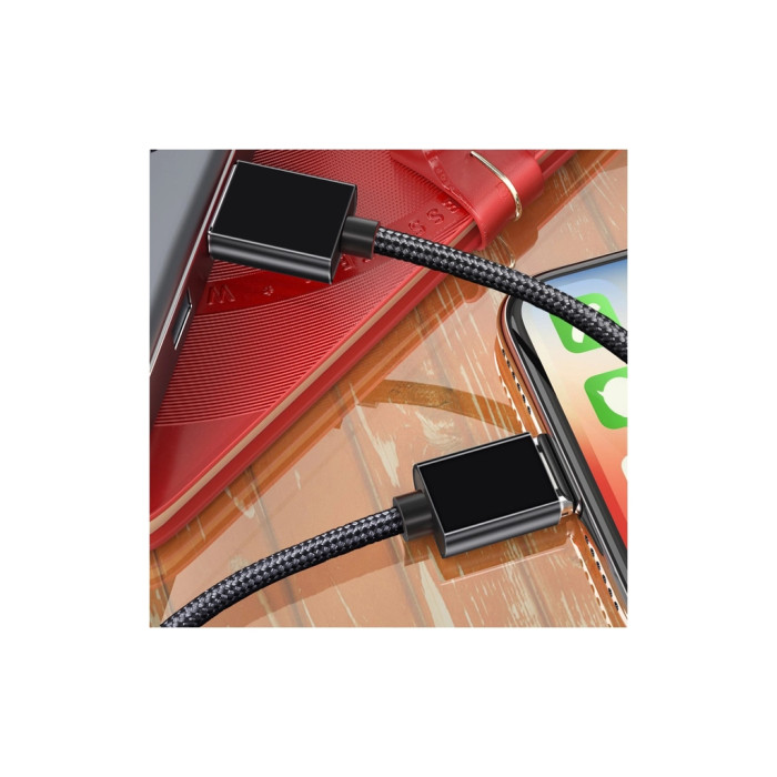 Дата кабель USB 2.0 AM to Lightning Magnetic black Essager (EXCCXL-ML01)