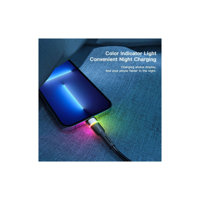 Дата кабель USB 2.0 AM to Lightning 1.0m 2.4A black Essager (EXCL-XCD01)