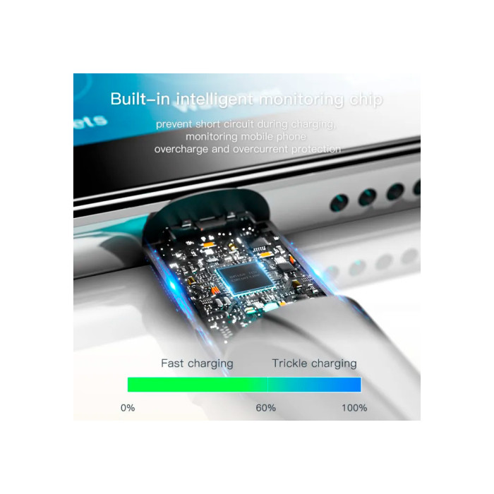 Дата кабель USB 2.0 AM to Micro 5P 1.0m 3A black Essager (EXCM-LS01)