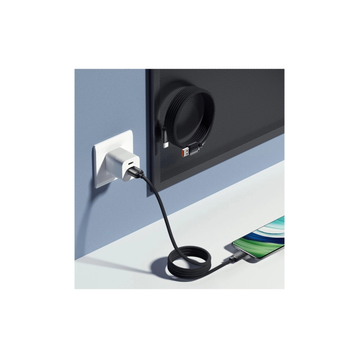 Дата кабель USB 2.0 AM to USB-C 1.0m 7A black Essager (EXCT-TD01-P)