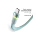 Дата кабель USB 2.0 AM to USB-C 1.0m 3A LED blue Essager (EXCT-XCD03)