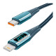 Дата кабель USB-C to Lightning 2.0m 20W Digital Display blue Essager (EXCTL-YDA03)