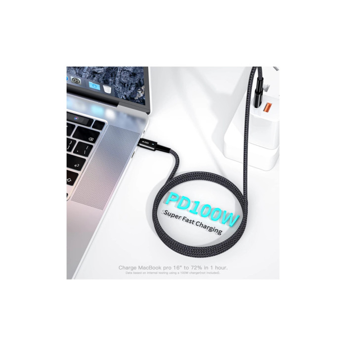 Дата кабель USB-C to USB-C 2.0m 100W black Essager (EXCTT1-CGA01)